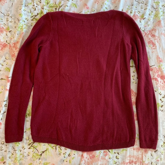 Hollister Dark Red Knit Sweater - Picture 3 of 3